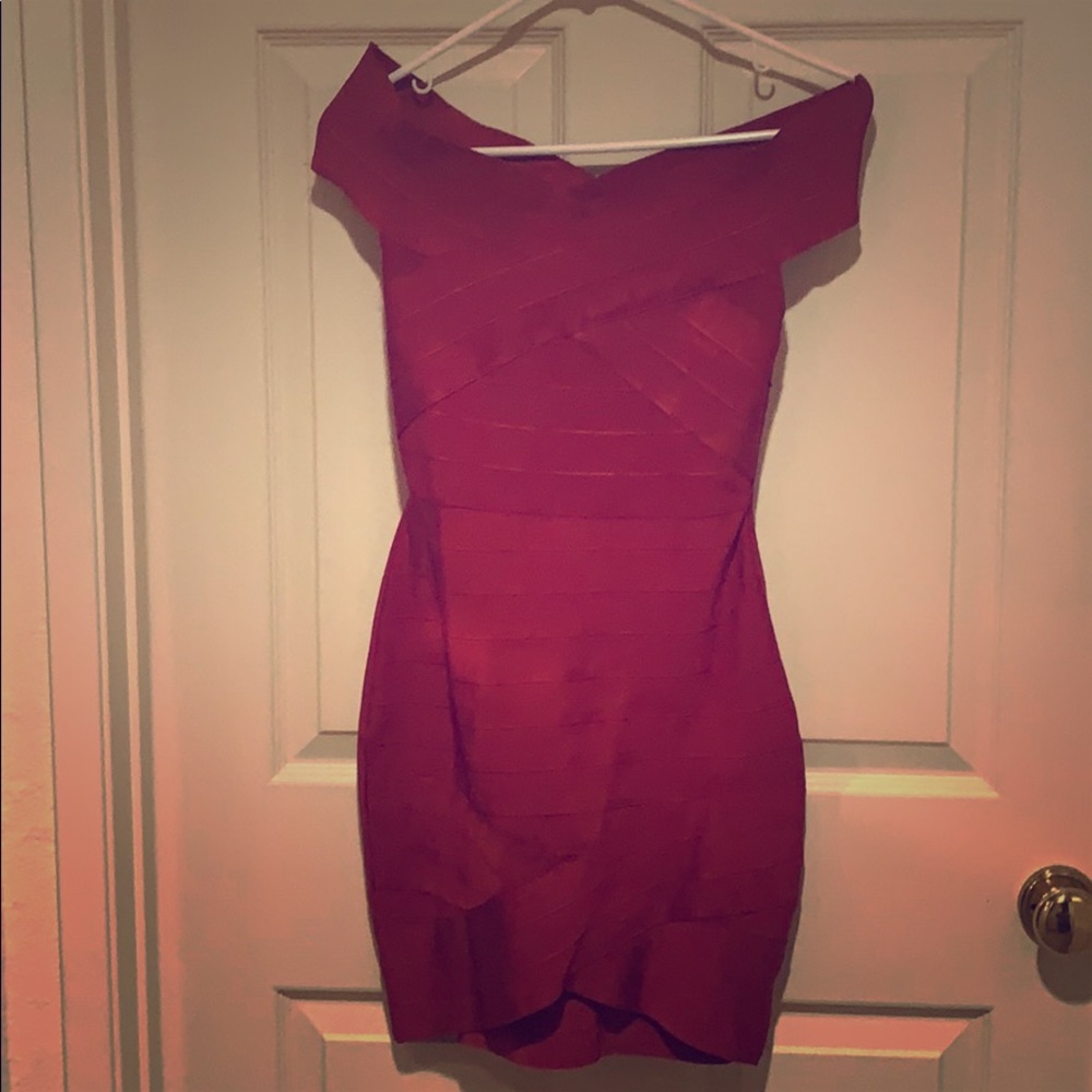 Missguided Off shoulder Bandage Dress